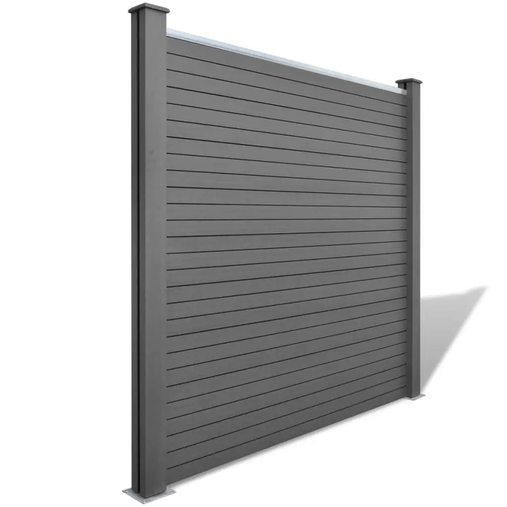vidaXL Garden Fence Panels 2 pcs WPC 361 cm Grey
