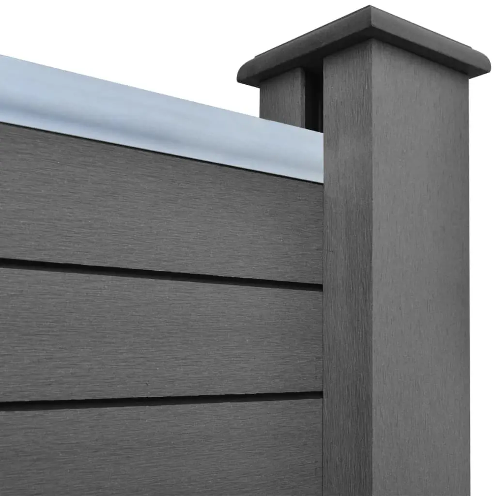 vidaXL Garden Fence Panels 2 pcs WPC 361 cm Grey