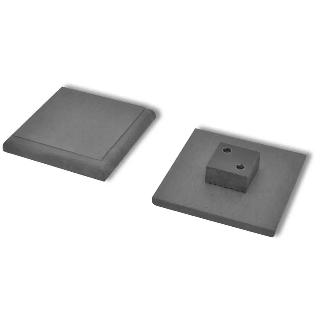 vidaXL Garden Fence Panels 2 pcs WPC 361 cm Grey