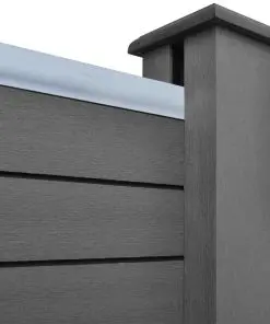 vidaXL Garden Fence Panels 3 pcs WPC 538 cm Grey
