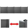 vidaXL Garden Fence Panels 4 pcs WPC 715 cm Grey