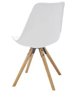 vidaXL Dining Chairs 6 pcs White Faux Leather