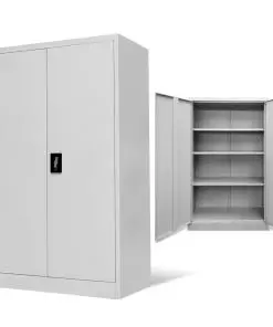 vidaXL Office Cabinet 90x40x140 cm Steel Grey