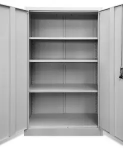 vidaXL Office Cabinet 90x40x140 cm Steel Grey
