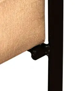 vidaXL Lounge Chair Brown Genuine Leather and Canvas