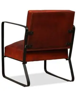 vidaXL Lounge Chair Brown Genuine Leather