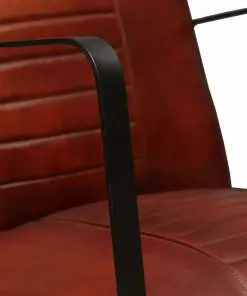 vidaXL Lounge Chair Brown Genuine Leather