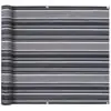 vidaXL Balcony Screen Oxford Fabric 75×600 cm Stripe Grey