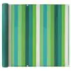 vidaXL Balcony Screen Oxford Fabric 75×400 cm Stripe Green