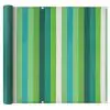 vidaXL Balcony Screen Oxford Fabric 75×600 cm Stripe Green