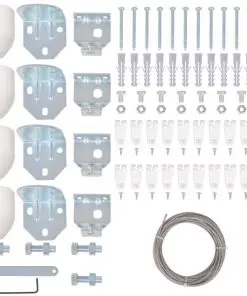 vidaXL Patio Awning Sunscreen Complete Set Oxford Fabric 140×270 cm