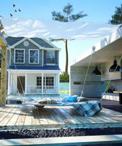 vidaXL Patio Awning Sunscreen Complete Set Oxford Fabric 140×270 cm
