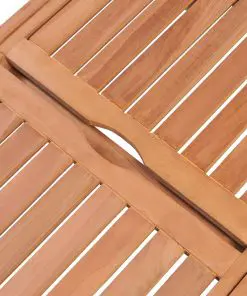 vidaXL Sun Lounger with Cushion Solid Teak Wood