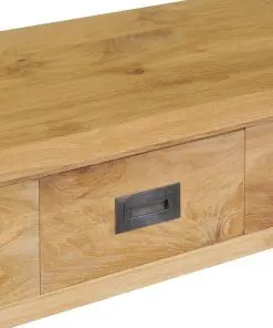 vidaXL Console Table Solid Teak 90x30x80 cm