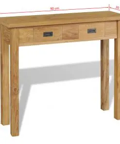 vidaXL Console Table Solid Teak 90x30x80 cm