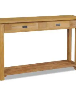 vidaXL Console Table Solid Teak 120x30x80 cm