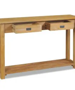 vidaXL Console Table Solid Teak 120x30x80 cm