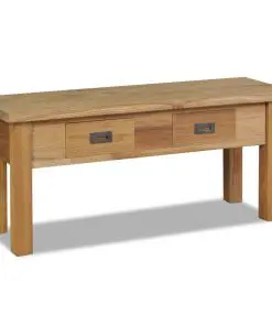 vidaXL Hall Bench Solid Teak 90x30x40 cm