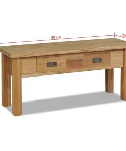 vidaXL Hall Bench Solid Teak 90x30x40 cm