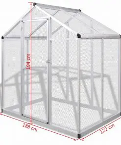 vidaXL Outdoor Aviary Aluminium 178x122x194 cm