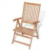 vidaXL Reclining Garden Chair Solid Teak Wood