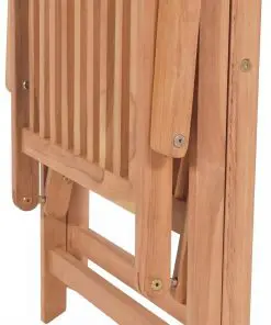 vidaXL Reclining Garden Chair Solid Teak Wood