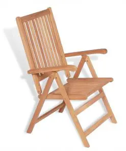 vidaXL Reclining Garden Chairs 2 pcs Solid Teak Wood