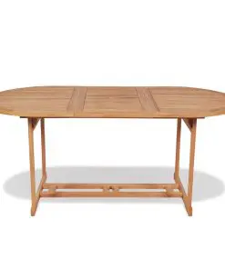 vidaXL Garden Table 180x90x75 cm Solid Teak Wood