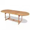 vidaXL Garden Table 240x90x75 cm Solid Teak Wood