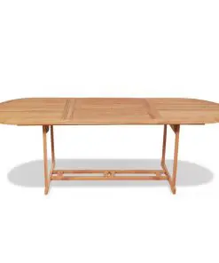 vidaXL Garden Table 240x90x75 cm Solid Teak Wood