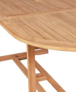 vidaXL 7 Piece Outdoor Dining Set with Folding Chairs Solid Teak Wood