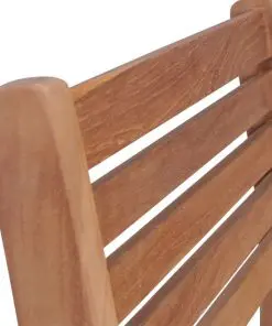 vidaXL Stackable Garden Chairs 2 pcs Solid Teak Wood