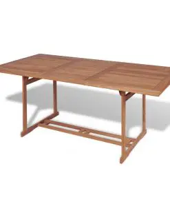 vidaXL 7 Piece Outdoor Dining Set Solid Teak Wood