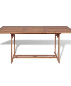 vidaXL 7 Piece Outdoor Dining Set Solid Teak Wood