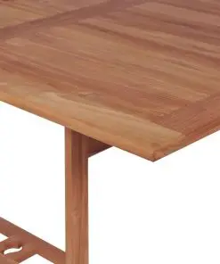 vidaXL 7 Piece Outdoor Dining Set Solid Teak Wood