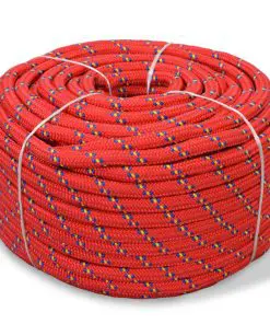 vidaXL Marine Rope Polypropylene 10 mm 50 m Red