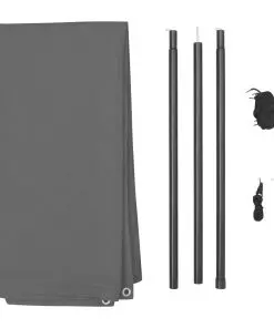 vidaXL Sunshade Tarp with Poles HDPE Square 3×3 m Anthracite