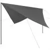 vidaXL Sunshade Tarp with Poles HDPE Square 5×5 m Anthracite