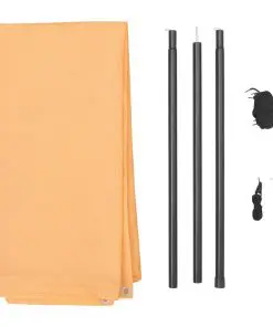 vidaXL Sunshade Tarp with Poles HDPE Square 3×3 m Beige