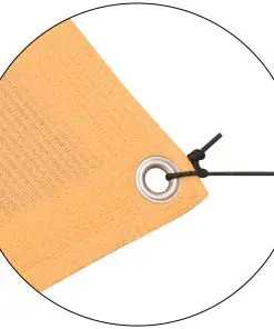 vidaXL Sunshade Tarp with Poles HDPE Square 3×3 m Beige
