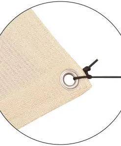 vidaXL Sunshade Tarp with Poles HDPE Square 3×3 m Cream