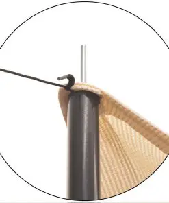 vidaXL Sunshade Tarp with Poles HDPE Square 5×5 m Cream