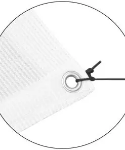vidaXL Sunshade Tarp with Poles HDPE Square 4×4 m White