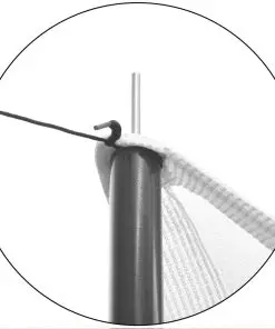 vidaXL Sunshade Tarp with Poles HDPE Square 4×4 m White