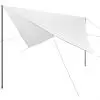 vidaXL Sunshade Tarp with Poles HDPE Square 5×5 m White