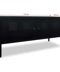 vidaXL TV Cabinet 118x40x60 cm Black