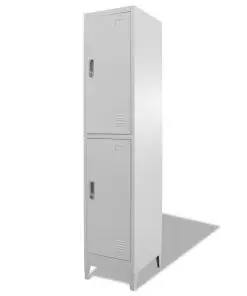 vidaXL Locker Cabinet with 2 Compartments 38x45x180 cm