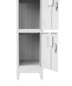 vidaXL Locker Cabinet with 3 Compartments 38x45x180 cm
