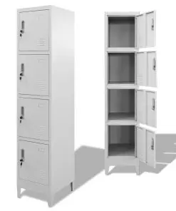 vidaXL Locker Cabinet with 4 Compartments 38x45x180 cm