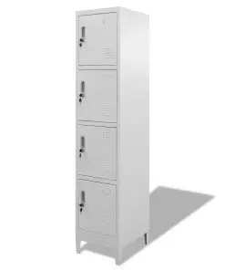 vidaXL Locker Cabinet with 4 Compartments 38x45x180 cm